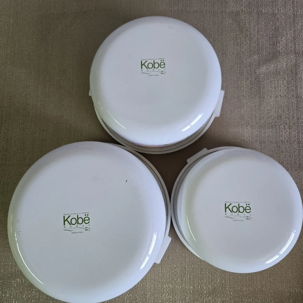 KOBË BOWLS | Vintage Enamelware Nesting Bowls in Floral 3-pc Set - Picture 12 of 16